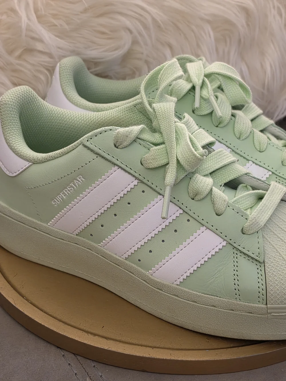 Adidas Superstar Sneakers in Mint Green & White - Picture 3 of 9